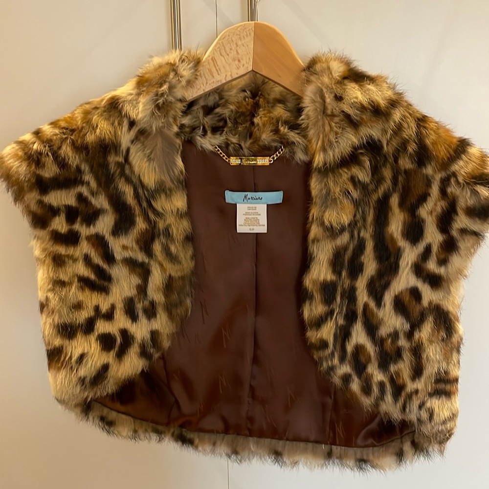 Marciano leopard print mini jacket